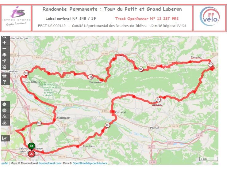 Trace Openrunner RP Tour du petit & grand Luberon